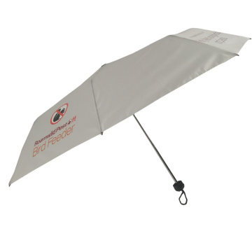 Parapluie ouvert manuel de protection solaire d&#39;impression de logo personnalisé blanc à 3 plis